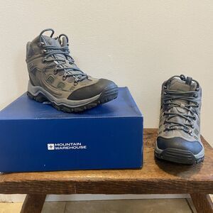 Mountain Warehouse Adventurer Hiking Boots Womens 9 Khaki Gray Olive Waterproof